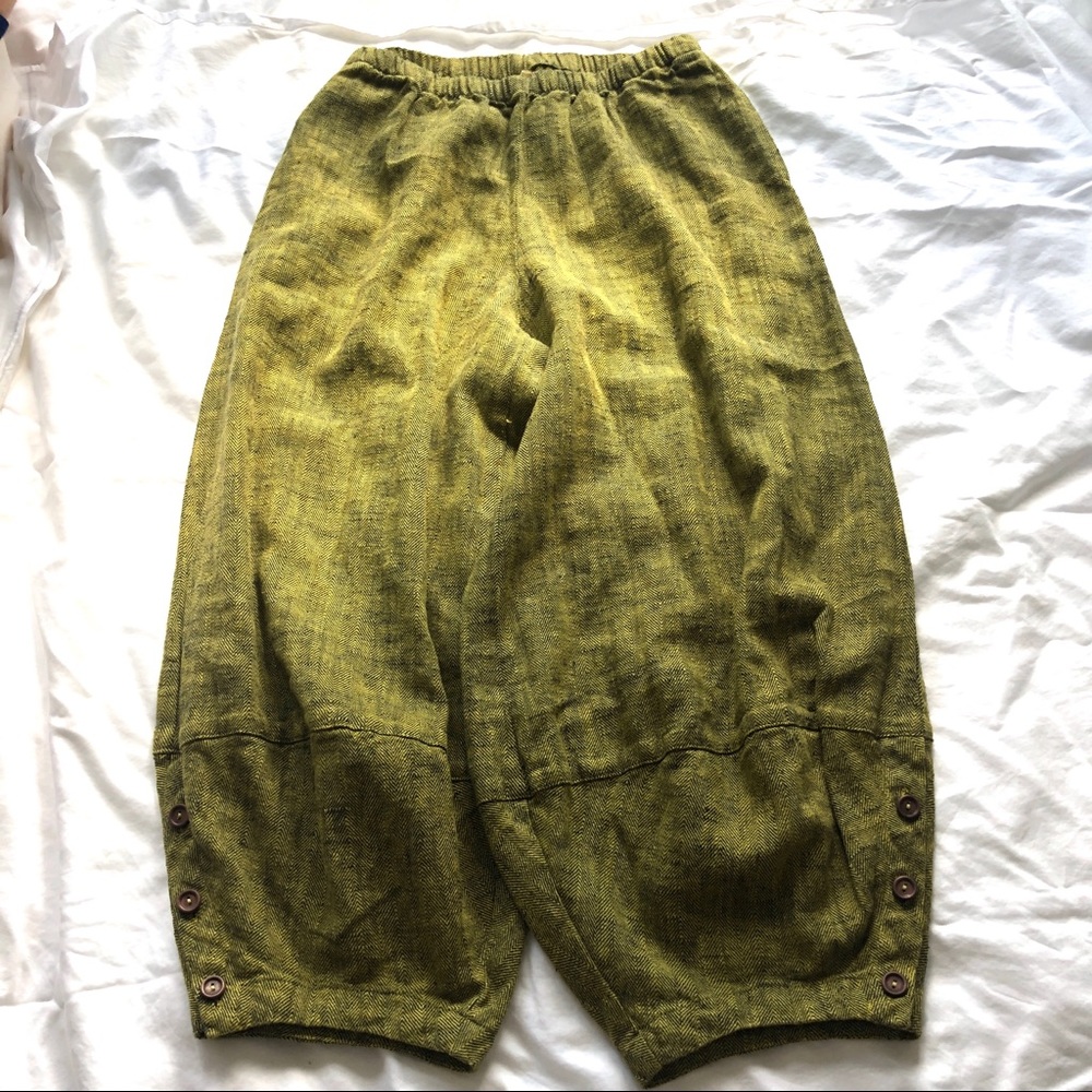 Kleen linen cotton tweed pants S - Picture 4 of 8